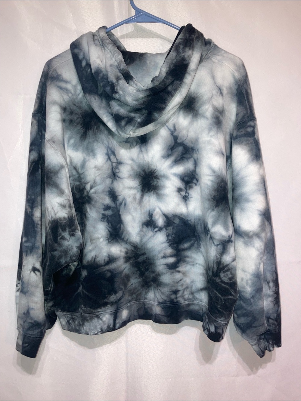 Nike Black & White Tie-Dye Pullover Hoodie for Women - Picture 2 of 9